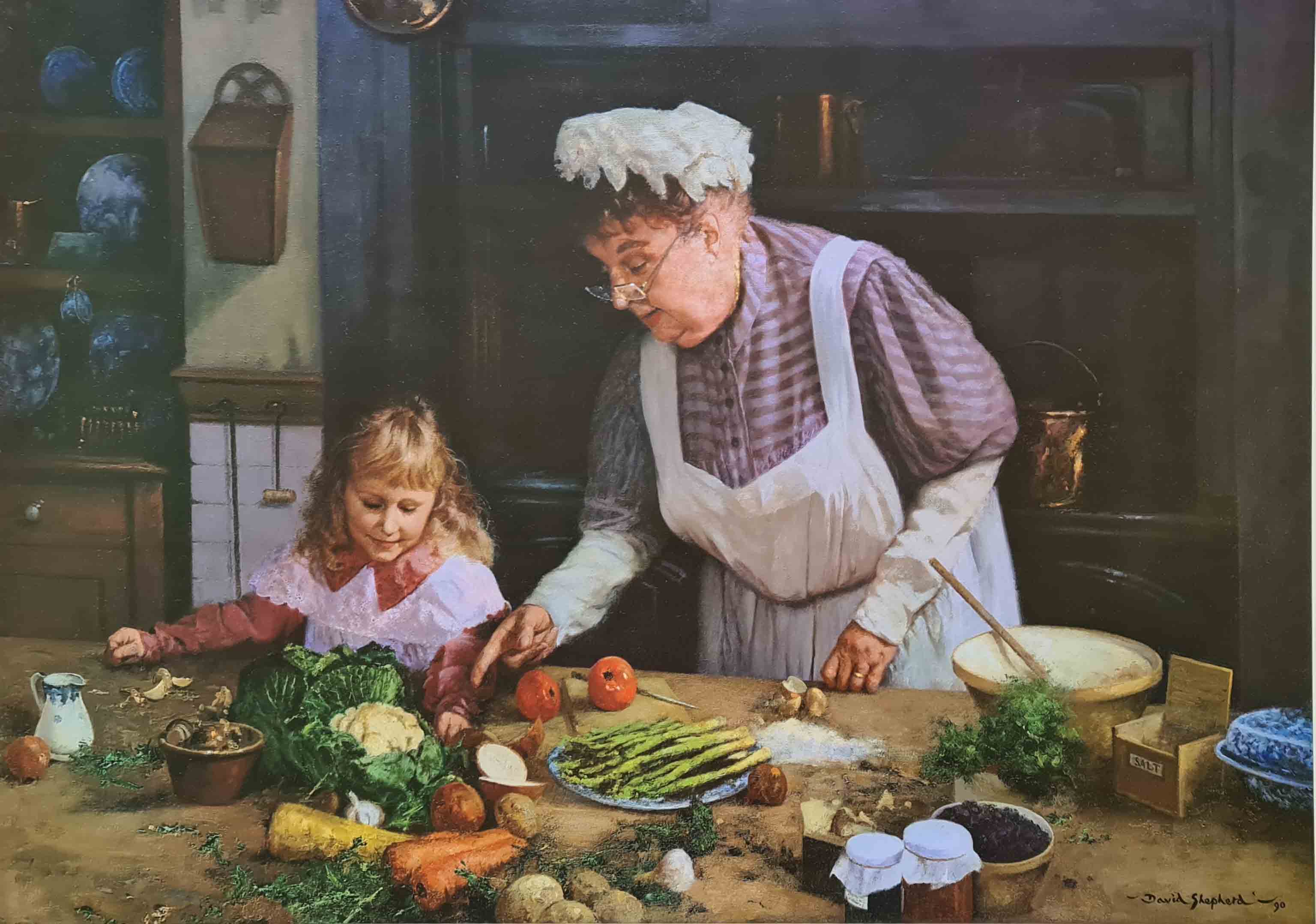 Пироги готовит мама. Кулинария в живописи. Вкусная картина. Дети с едой в живописи. Приготовление пищи в живописи.