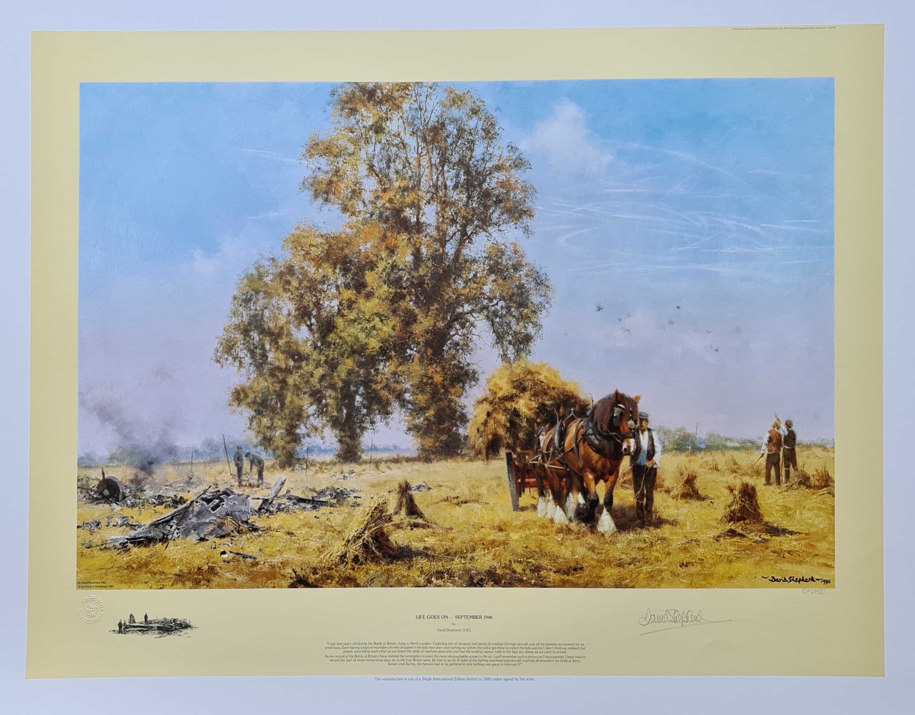 david shepherd, Life goes on, signed limited edition print