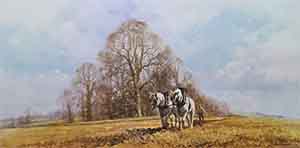 david shepherd , spring ploughing, farming scenes print